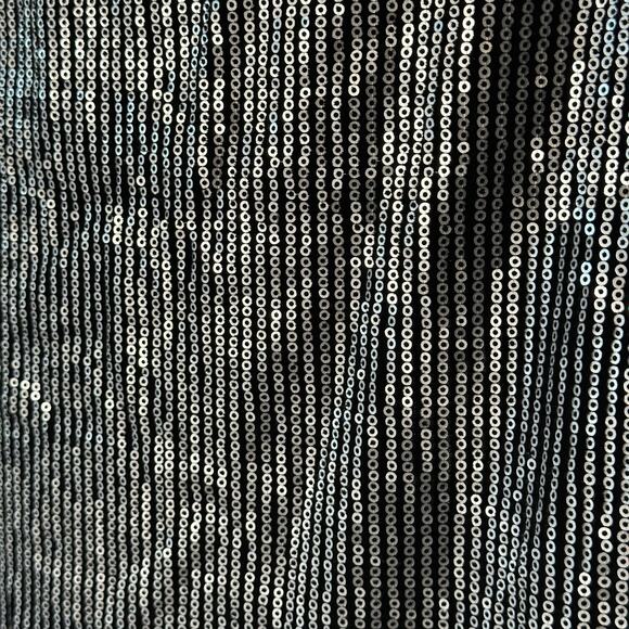 Everleigh Women's Black and Silver Sequin Pencil Skirt Stretch Size Small - Picture 5 of 5